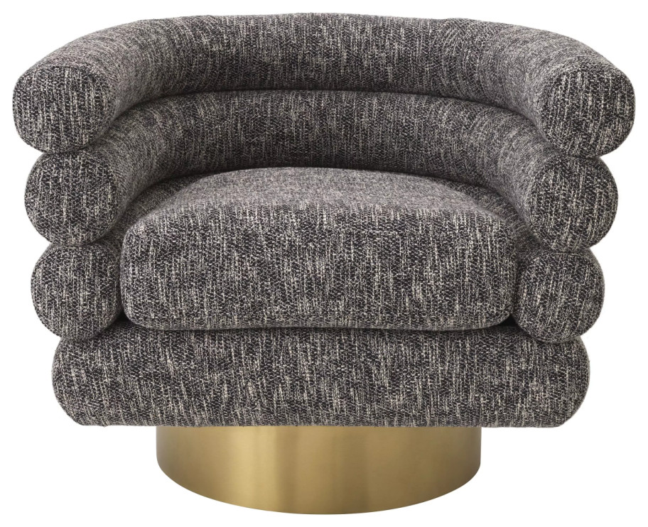 Contemporary Upholstered Swivel Chair  Eichholtz Maguire   Contemporary   Armchairs And Accent Chairs   by Oroa   Distinctive Furniture  Houzz