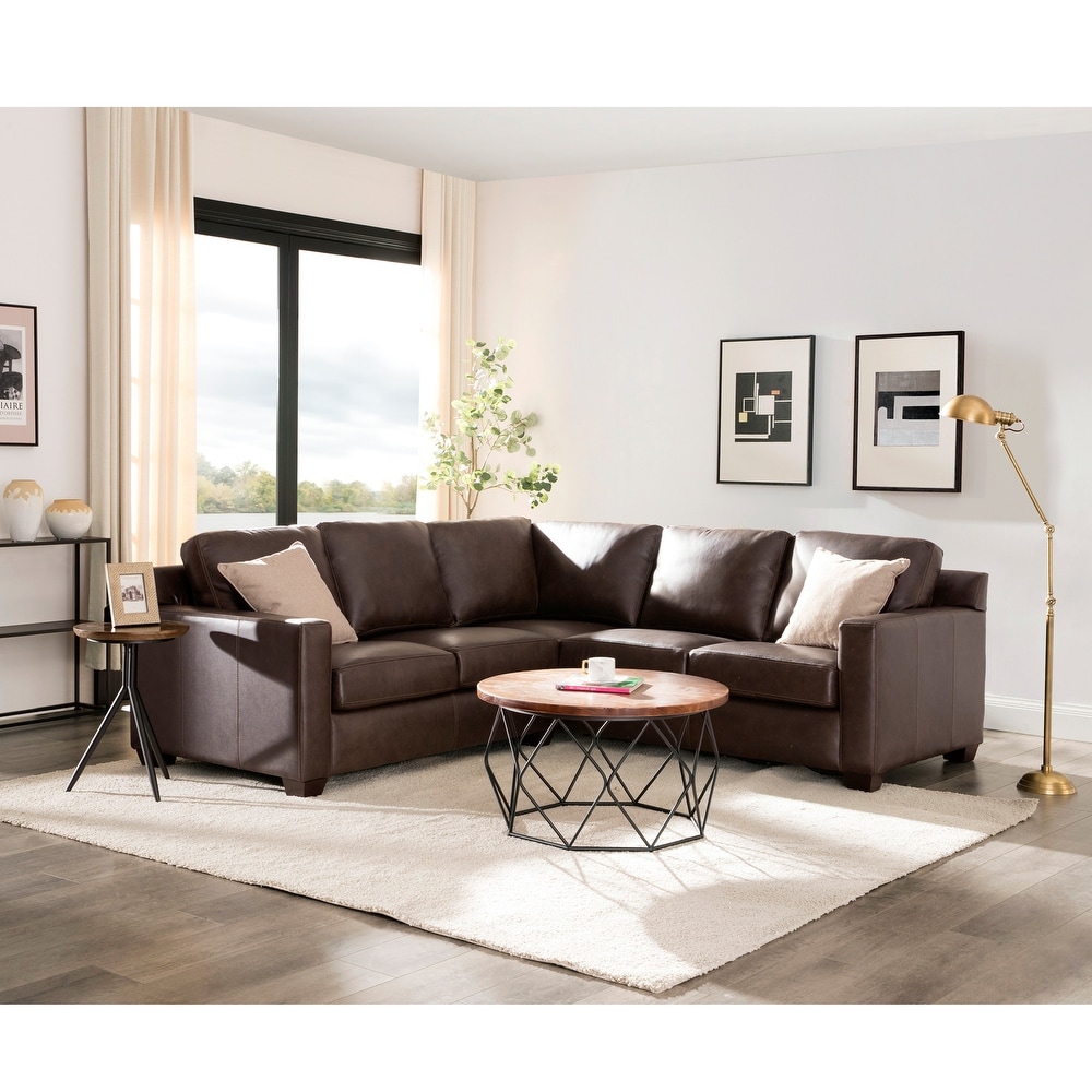 Strick   Bolton Hansen Chestnut Brown 2 piece Sectional   95\