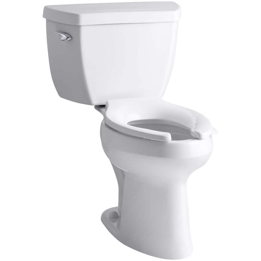 KOHLER Highline Classic 2piece 16 GPF Single Flush Elongated Toilet in White Seat Not Included