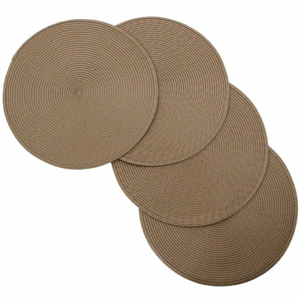 Set of 4 Round Spiral Placemats