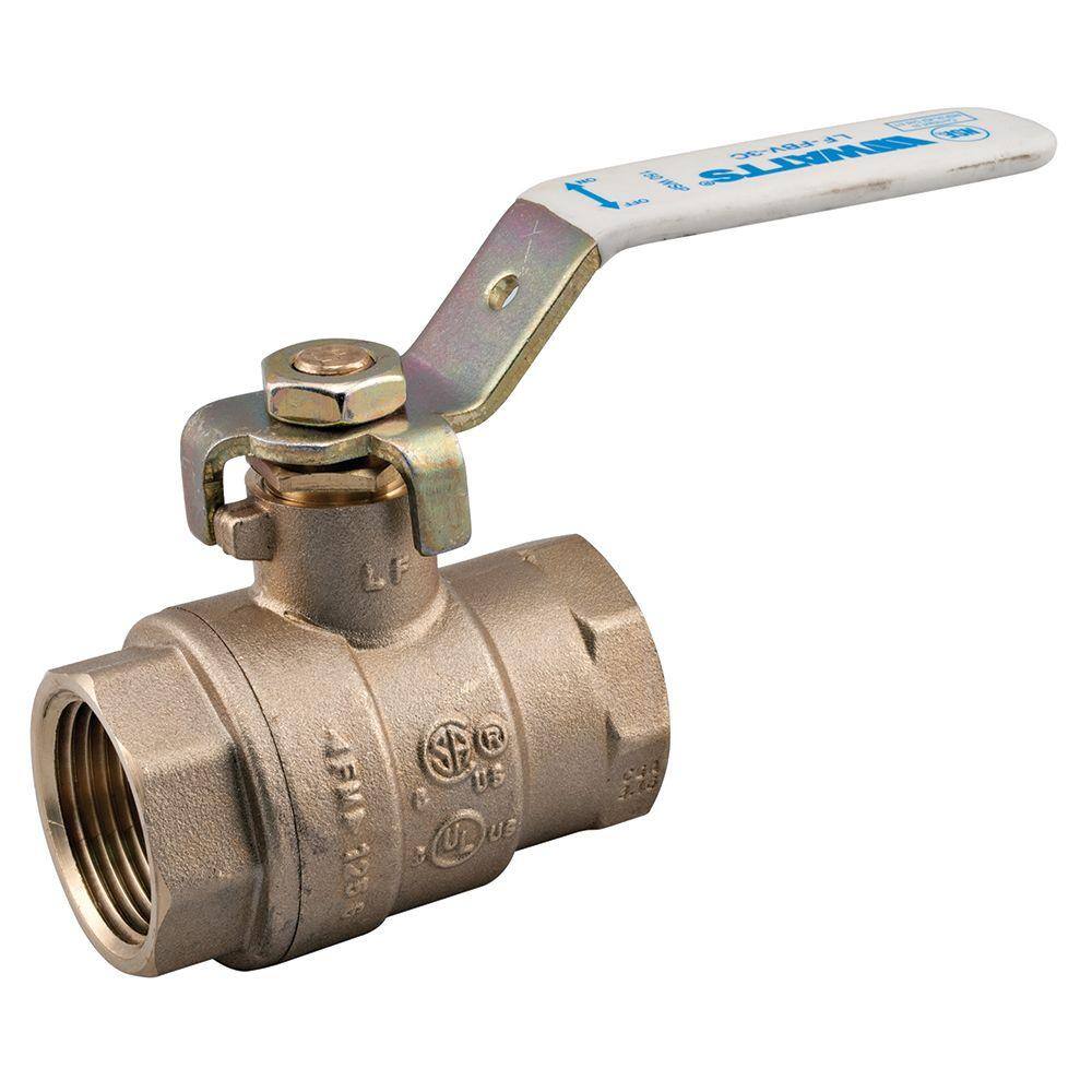 Watts 1 in. Brass FIP x FIP Full Port Threaded Ball Valve 1 LFFBV-3C