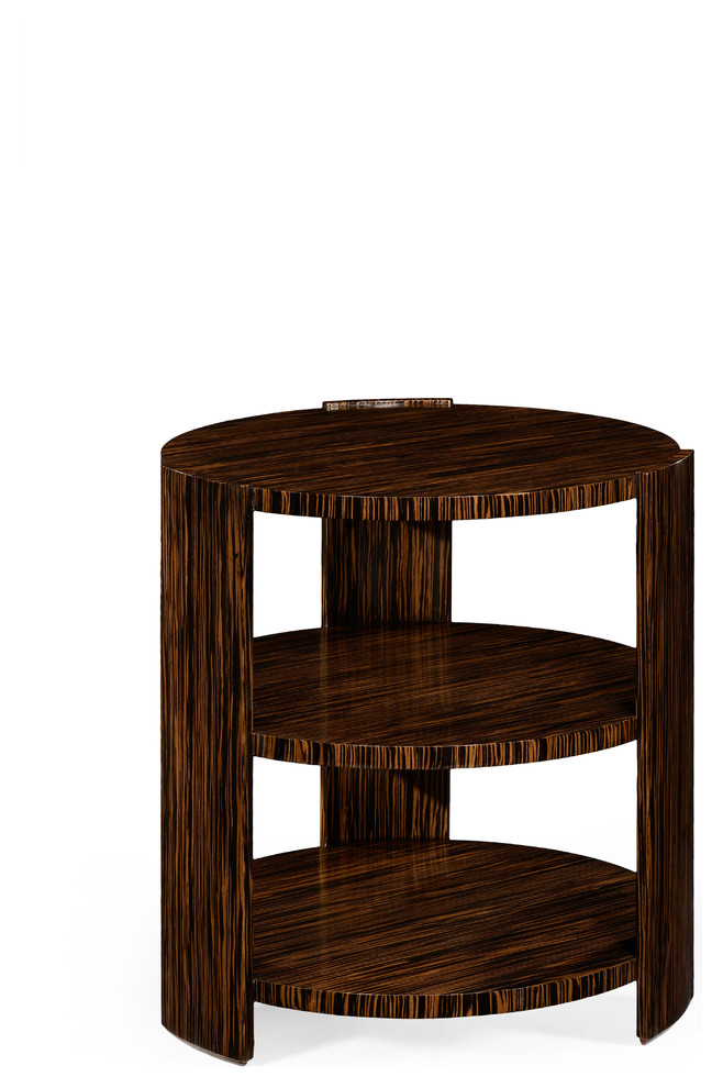 Art Deco Style Three Tier Faux Macassar Side Table   Transitional   Side Tables And End Tables   by HedgeApple  Houzz