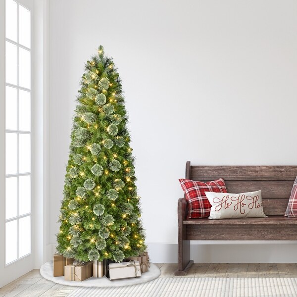 Puleo International 6 ft. PreLit PopUp Collapsible Artificial Christmas tree