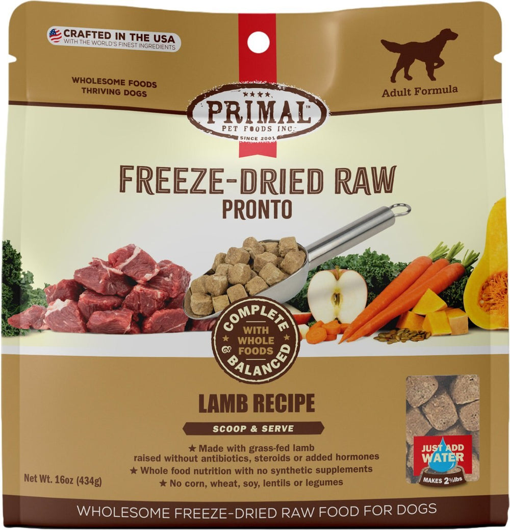 Primal Pronto Lamb Recipe Freeze-Dried Raw Dog Food