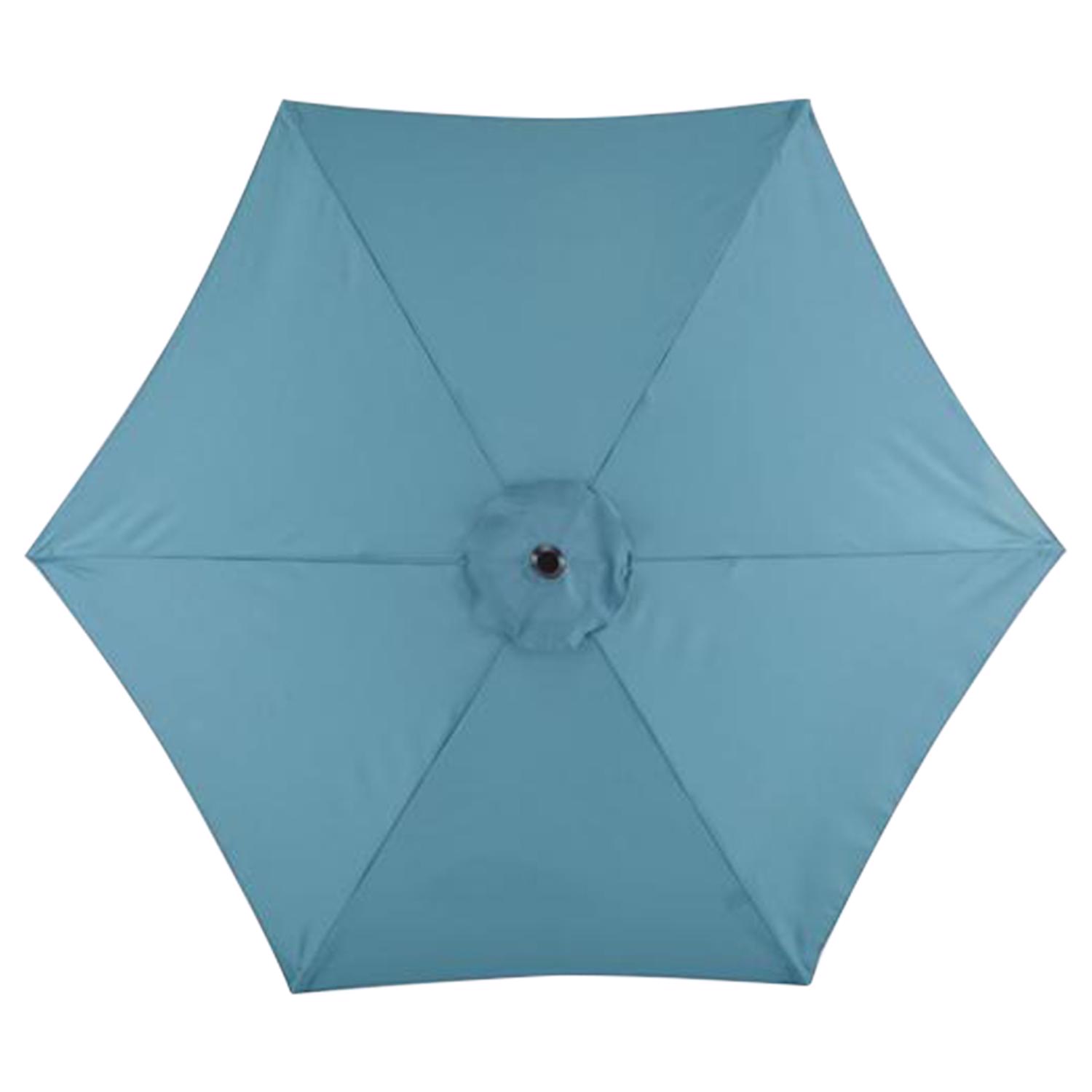 Living Accents Hattington 9 ft. Tiltable Blue Market Umbrella