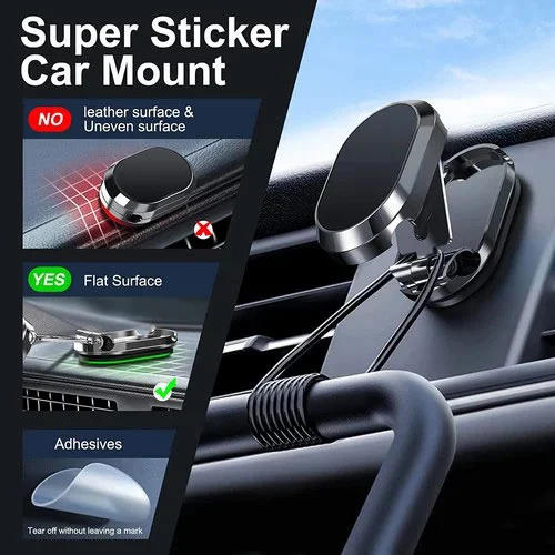 🔥  Promotion 47% OFF - Alloy Folding Magnetic Car Phone Holder