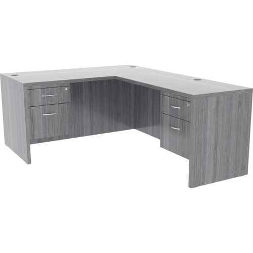 Lorell Weathered Charcoal Laminate Desking Desk Shell (69550)