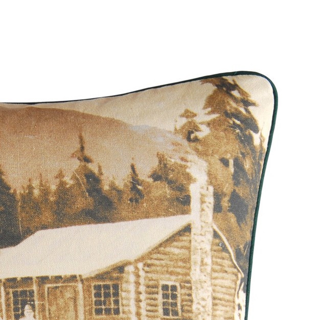 X 18 quot Fishing Cabin High Definition Thanksgiving Throw Pillow