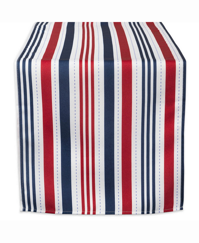 Design Imports Patriotic Stripe Outdoor Table Runner 14 X 108