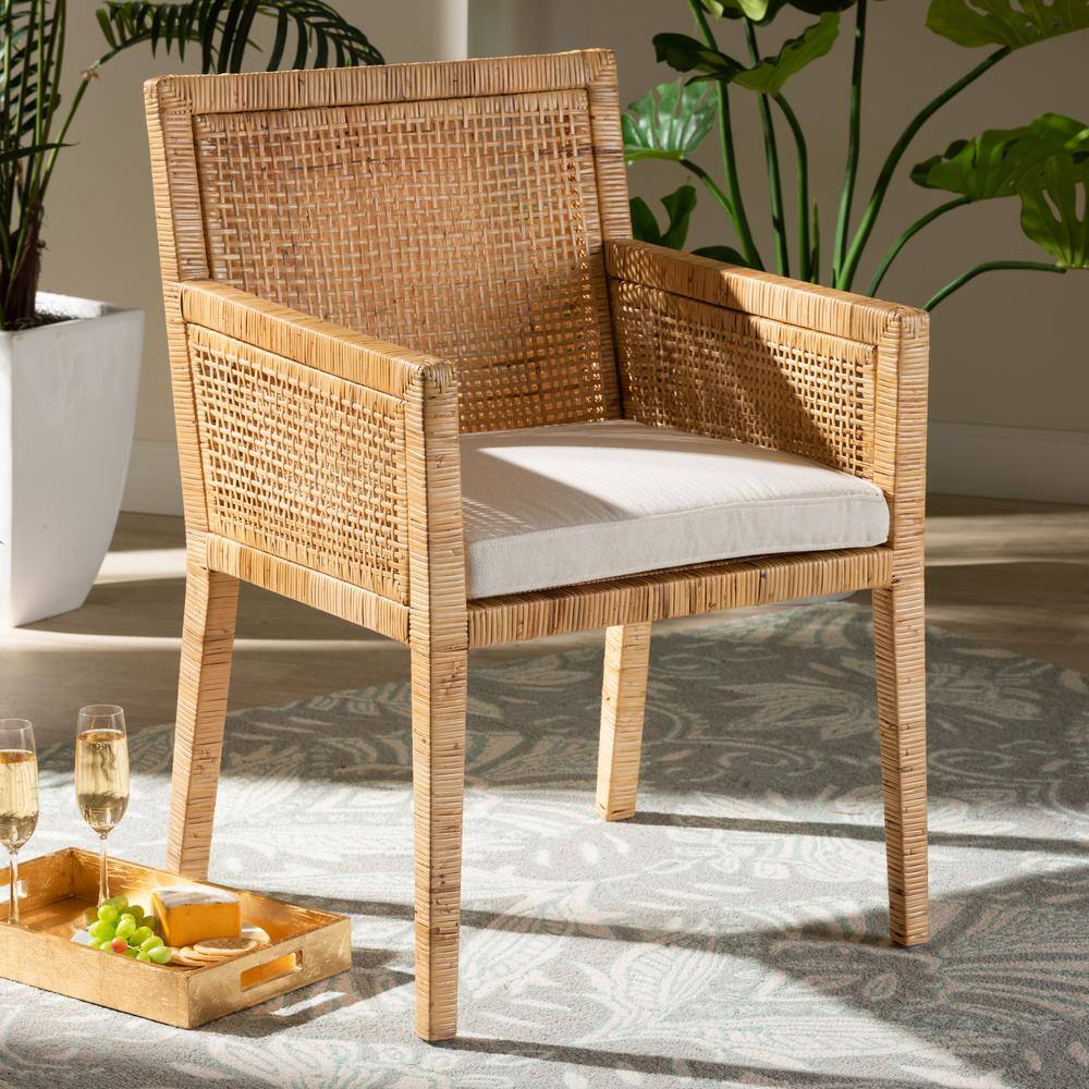 bali  pari Karis Natural and White Dining Chair 185-11869-HD