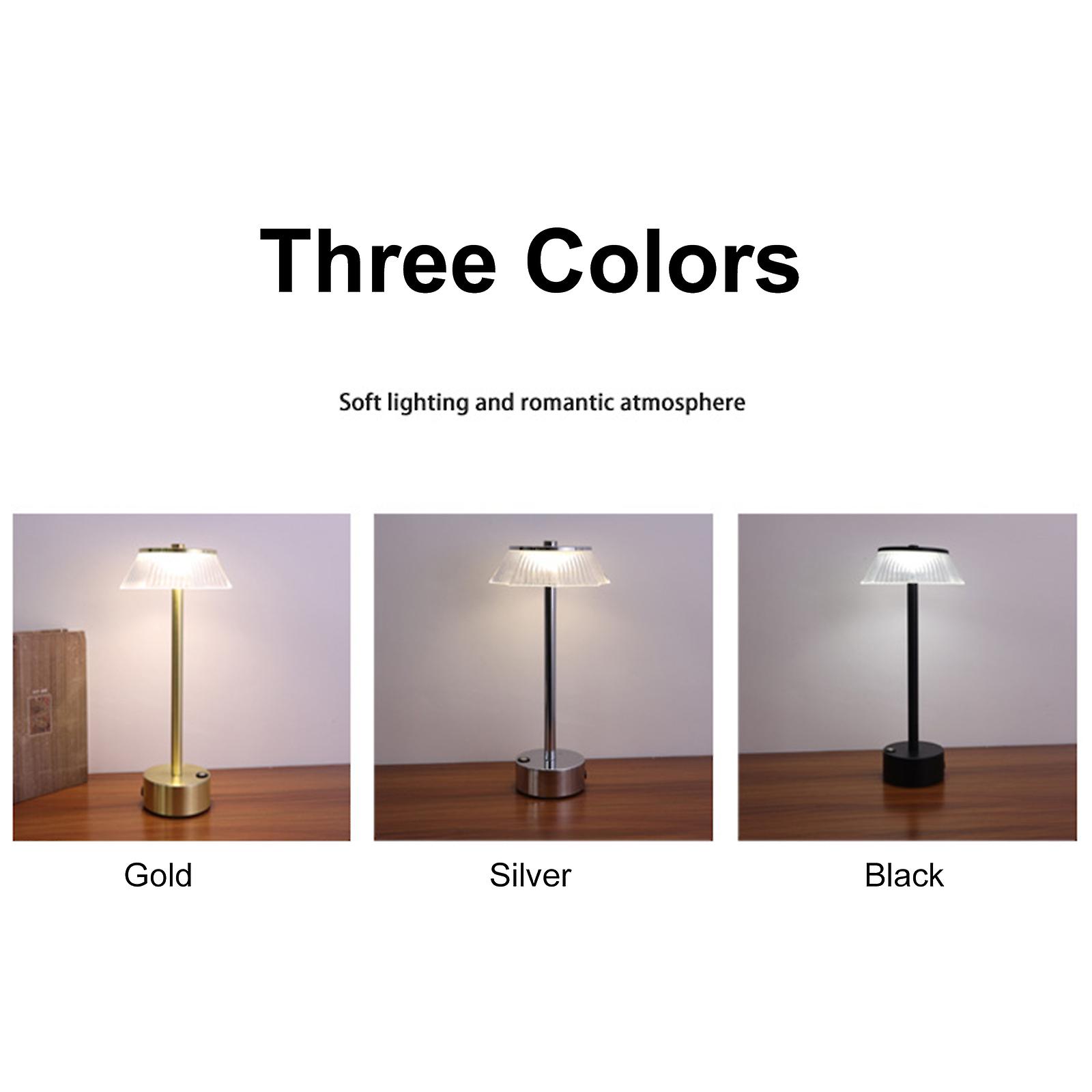 Led Rechargeable Table Lamp Modern Simple Atmosphere Night Light Touch Switch Three Gears Bedside Eye Protection Lamp No.277100