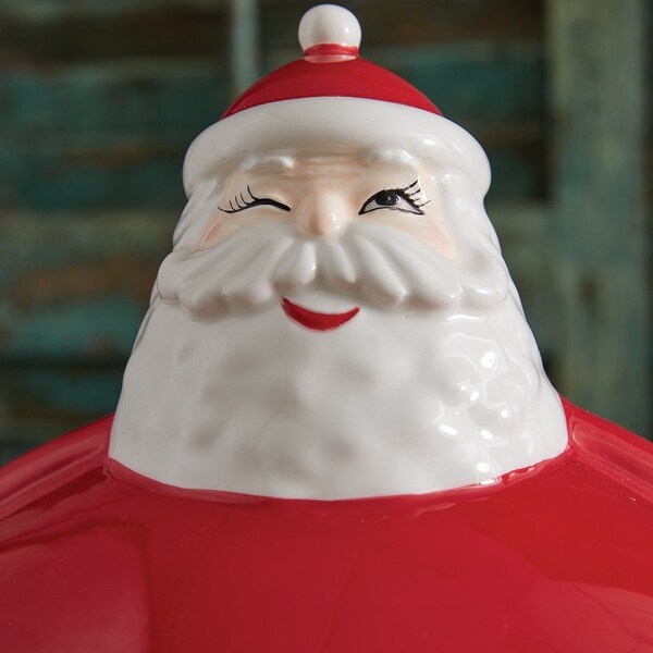 Whimsical Winking Santa Dessert Stand: Festive Holiday Display