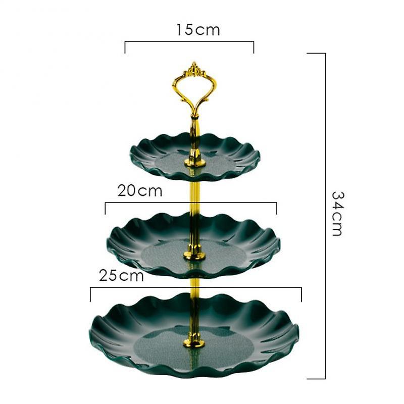 European Three-layer Cake Stand Wedding Party Dessert Set Candy Fruit Plate Self-help Display Home Table Decoration Tableware