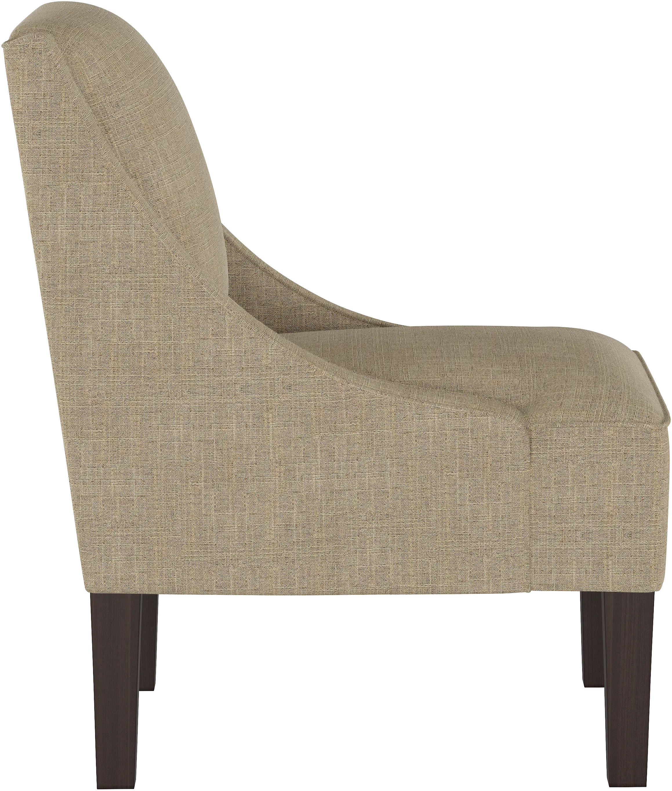 Parker Tan Swoop Arm Accent Chair - Skyline Furniture