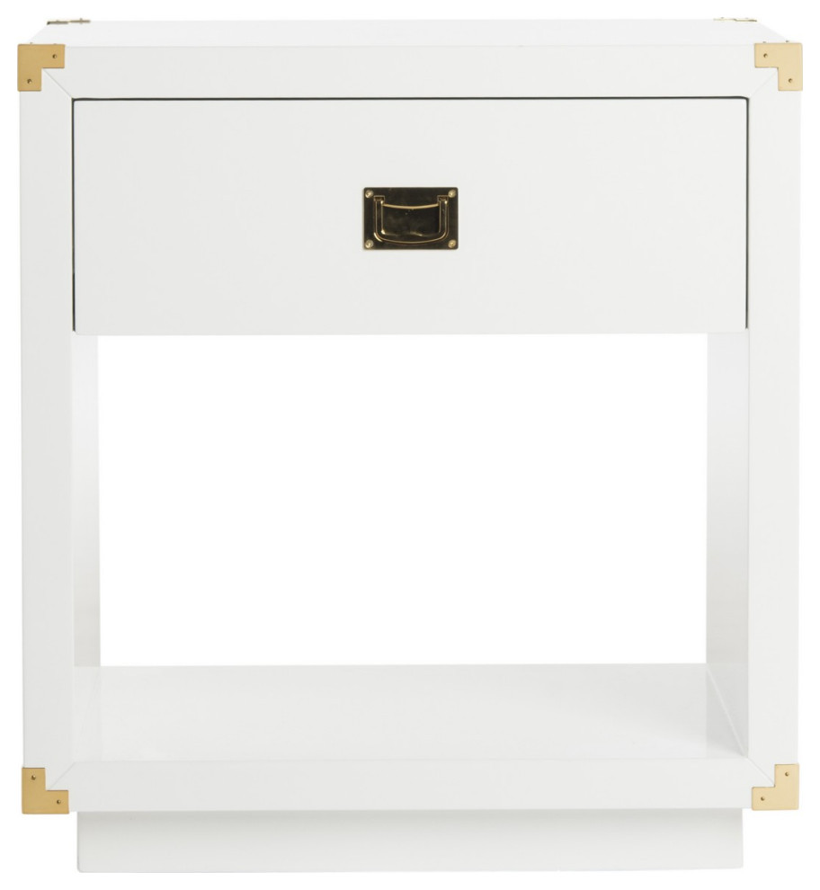 Christian Lacquer Side Table White   Contemporary   Side Tables And End Tables   by AED Luxury Home Decor  Houzz