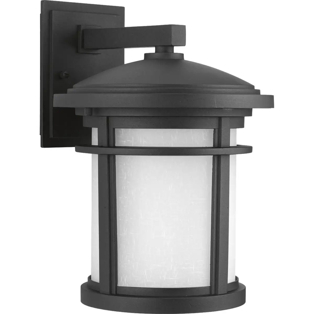 Wish 1-Light Black Craftsman Outdoor Wall Lantern Light - 15.750