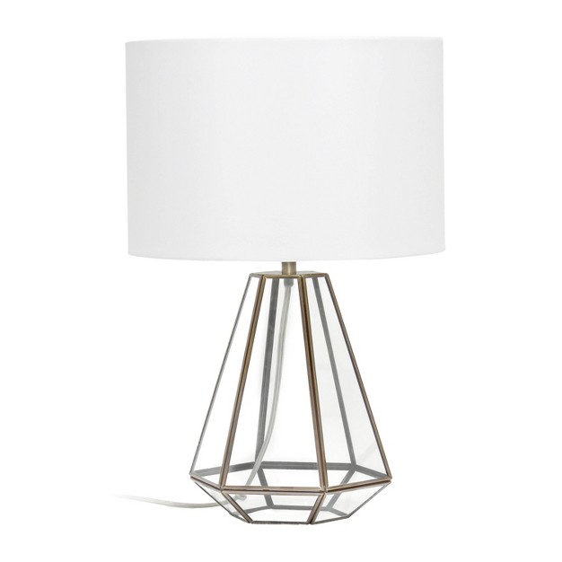 Glass And Brass Pyramid Table Lamp Elegant Designs