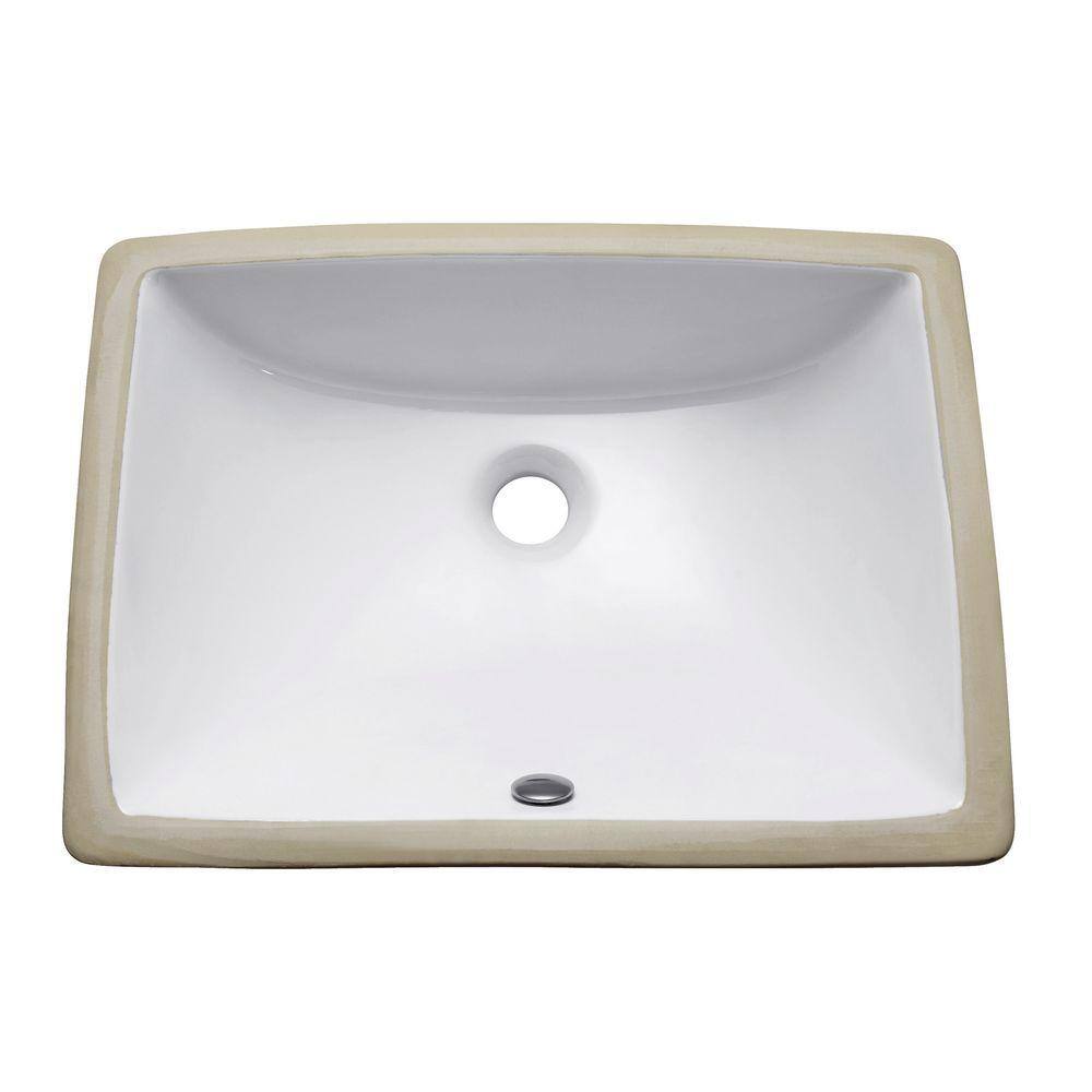 Avanity Undermount Bathroom Sink in White CUM20WT-R