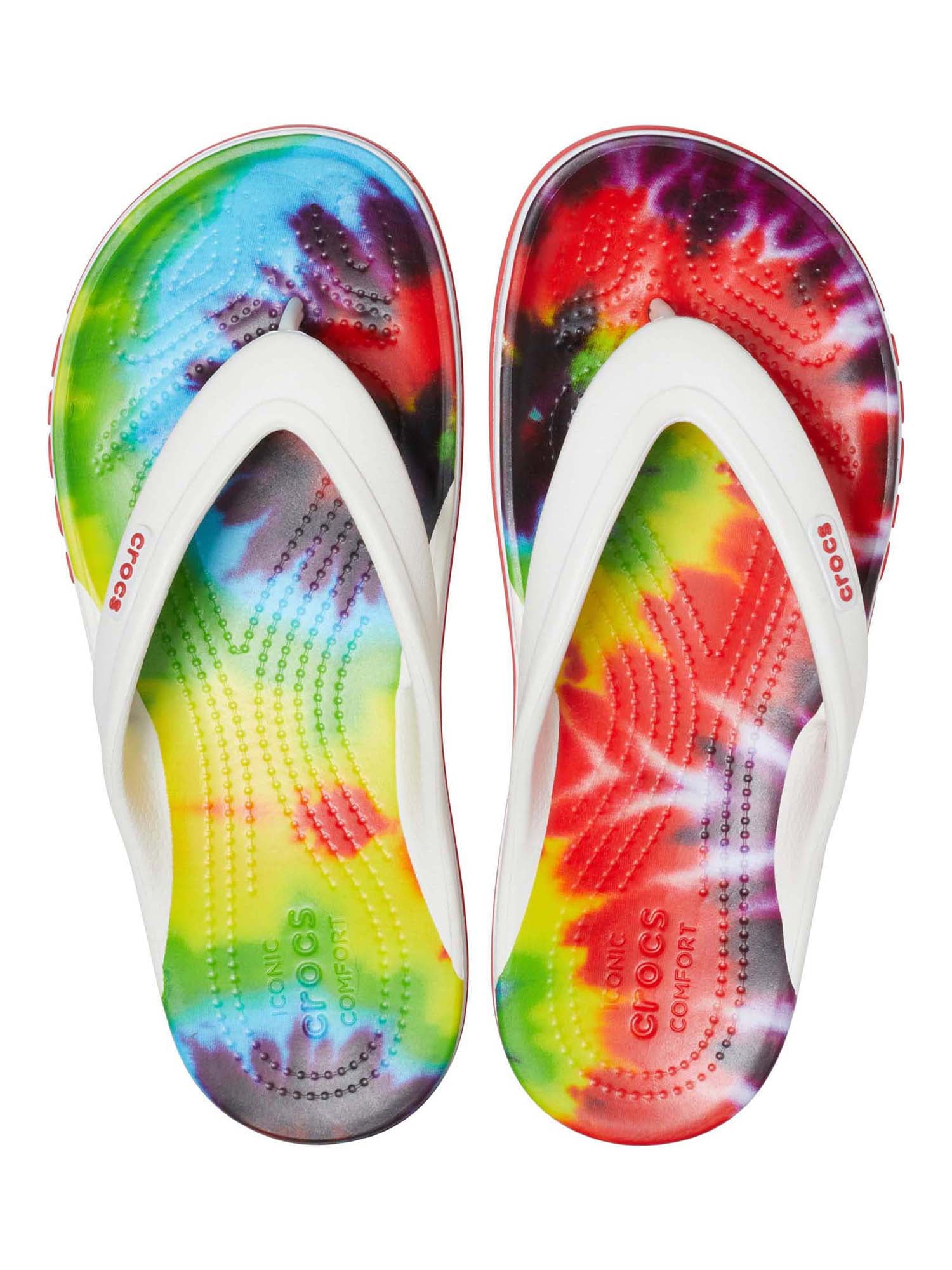 Crocs Unisex Bayaband Tie Dye Mania Flip Thong Sandal