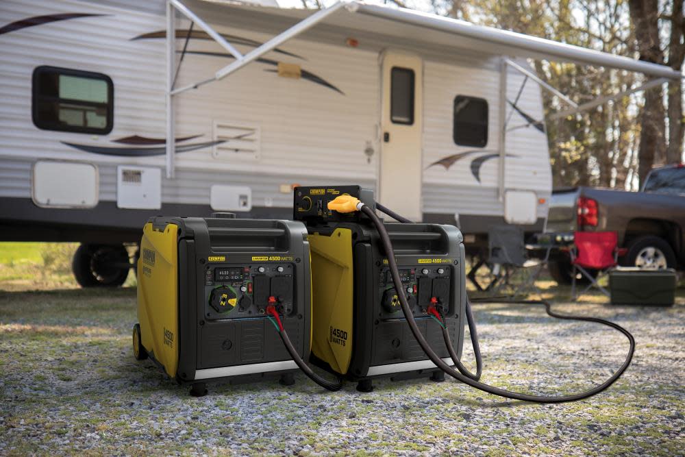 Champion 4500-Watt Wireless Remote Start Inverter Generator with Quiet Technology and CO Shield ;