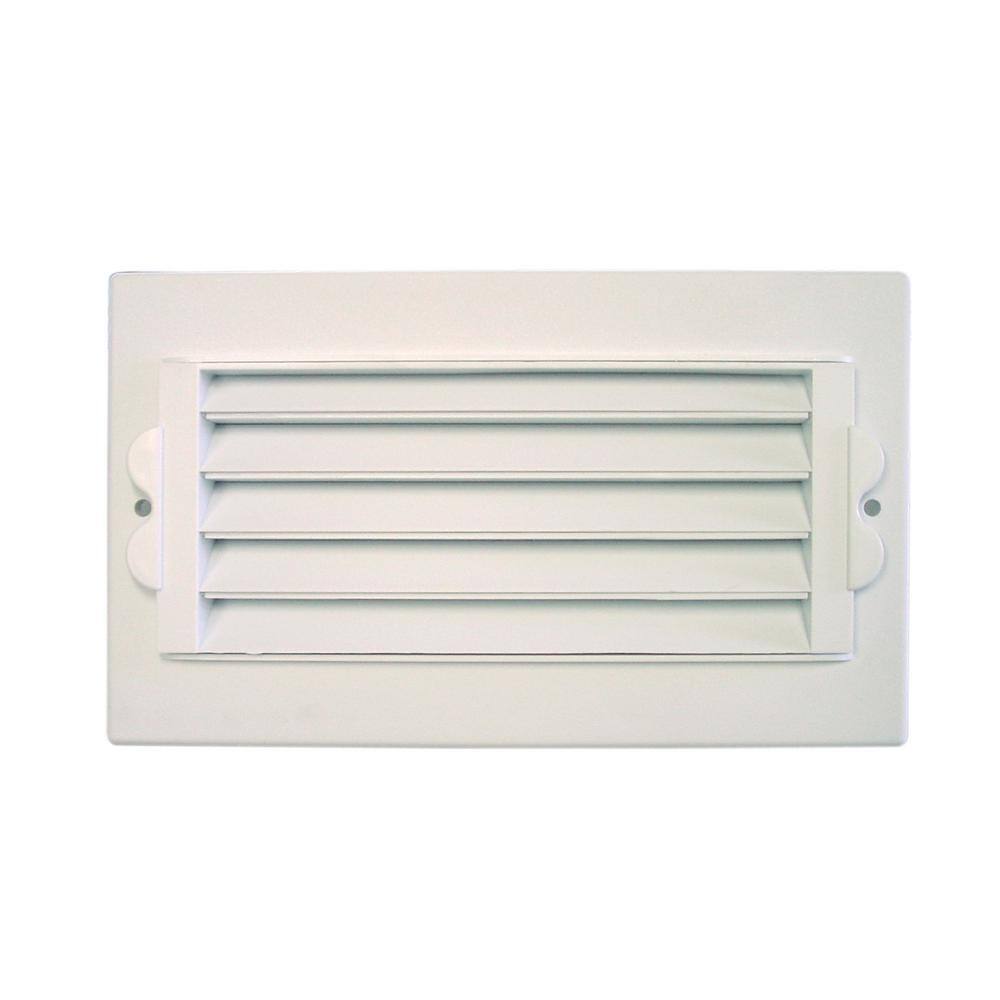 8 in. x 4 in. Plastic 1-Way Ceiling Register White RGC841