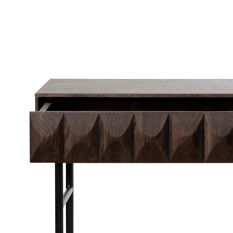 LATINA Console Table 116.5cm -  Dark Brown / Black