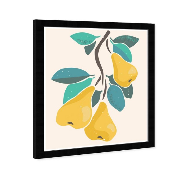 X 21 quot Cute Pears Kitchen Framed Wall Art Print Yellow Wynwood Studio