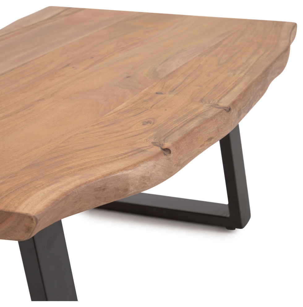 Rectangular Acacia Wood Coffee Table  La Forma Sono   Industrial   Coffee Tables   by Oroa   Distinctive Furniture  Houzz