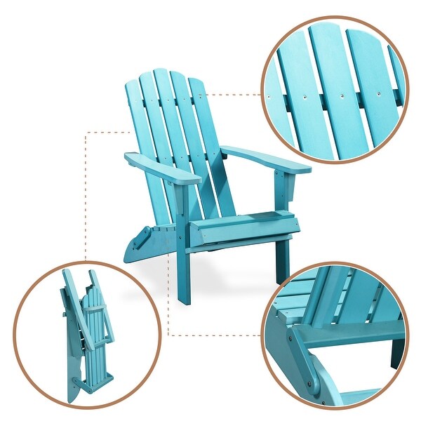 POLYTEAK Classic Collection Folding Adirondack Chair