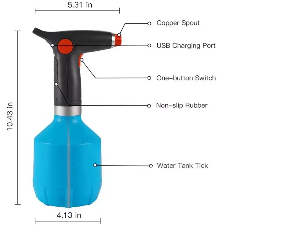 XUNCHI Pulverizadores Handheld Rechargeable Pump Garden Electric Powered Sprayer