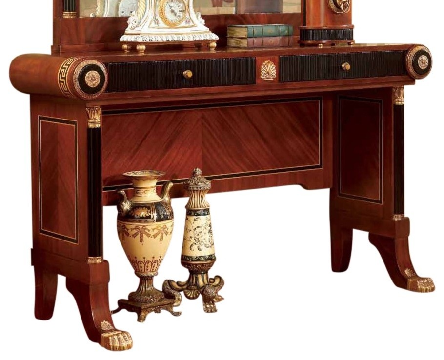 Entryway Console With Bronze and Black Accents   Traditional   Console Tables   by Infinity Furniture  Houzz