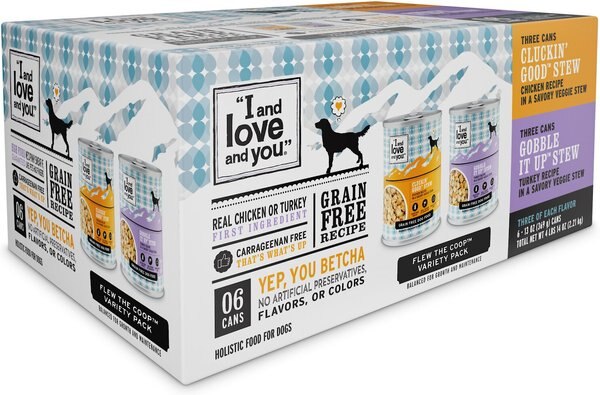 I and Love and You Cluckin' Good and Gobble it Up Stew Grain-Free Combo Pack Canned Dog Food