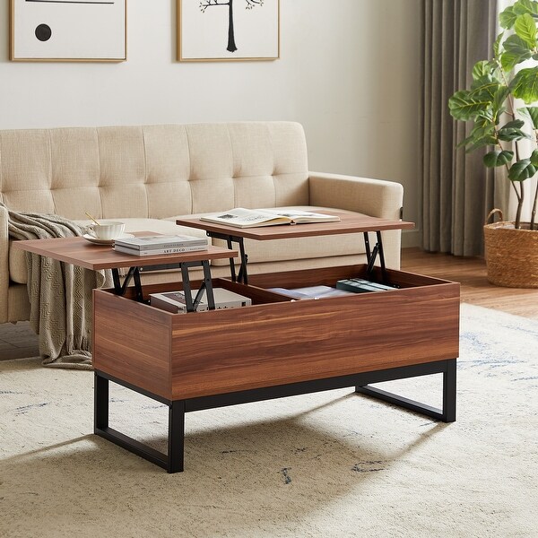 Lift Top Coffee Table with Hidden Compartment and Storage