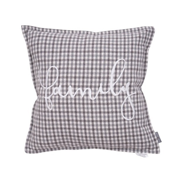 Brenner Plaid Family Square Throw Pillow Evergrace