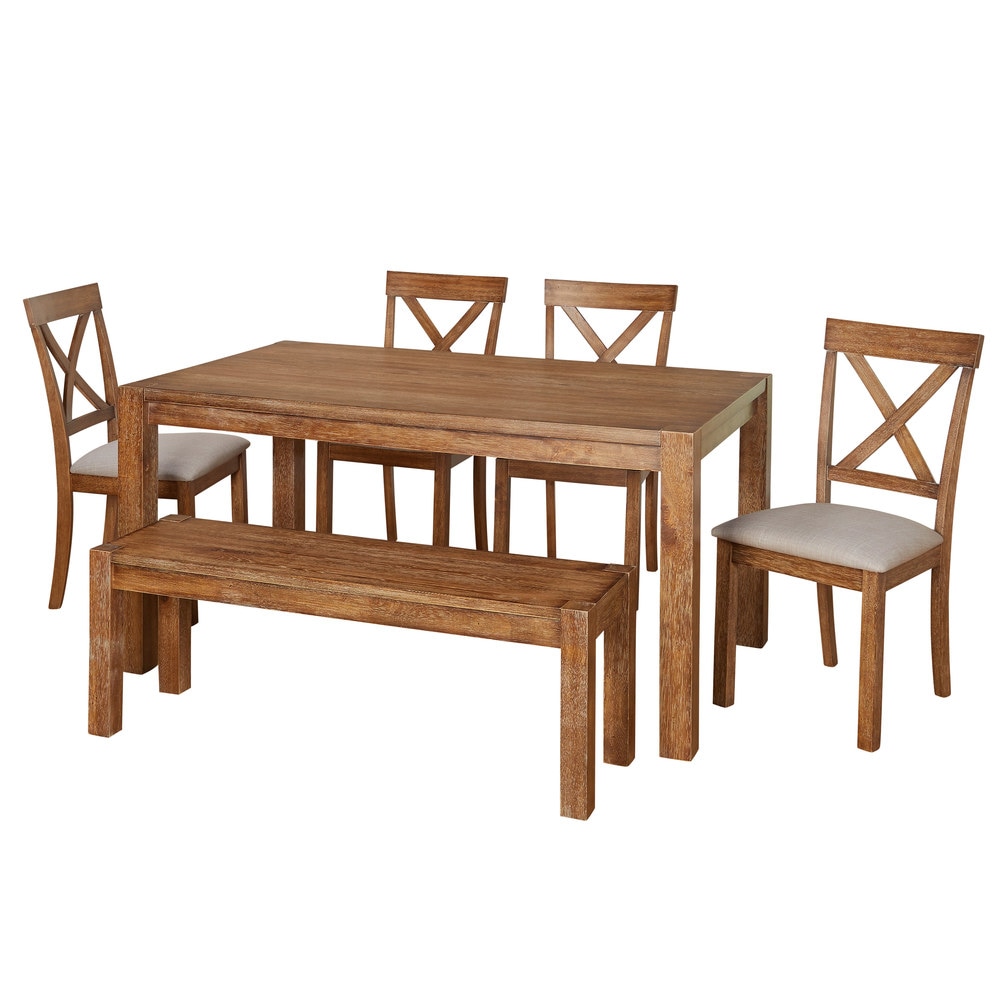 Simple Living 6 Piece Verdon Dining Set with Bench