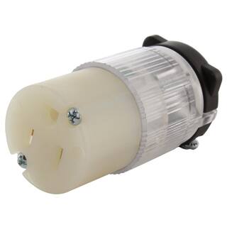 AC WORKS 15 Amp 125-Volt NEMA 5-15R 3-Prong Household Female Connector With Power Indicator AS515RL