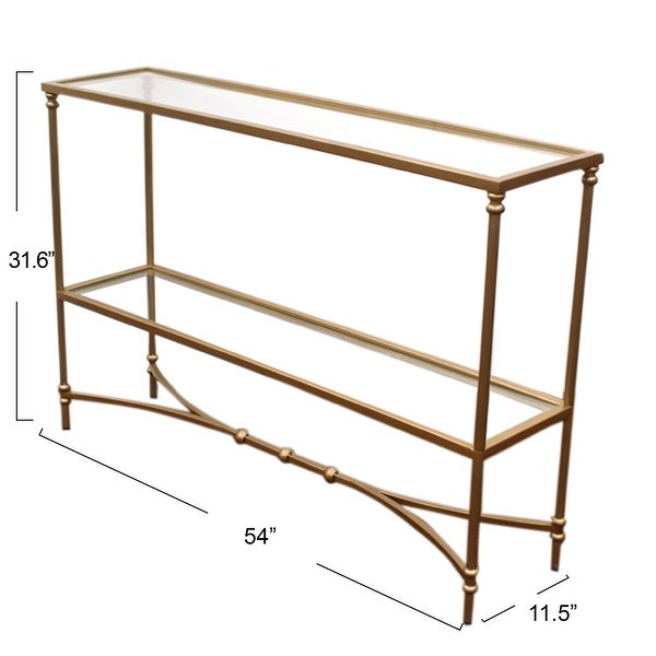 Libertine Glass and Iron Console Table