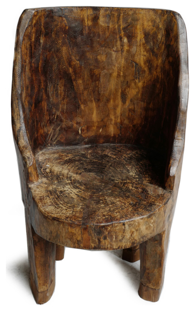 Consigned Vintage Naga Tribe Chair 3   Rustic   Armchairs And Accent Chairs   by Design Mix Furniture  Houzz