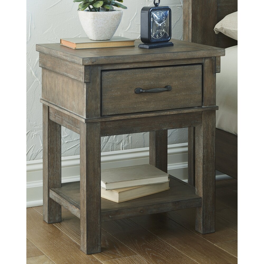 Signature Design by Ashley Shamryn Woodgrain 1 drawer Nightstand