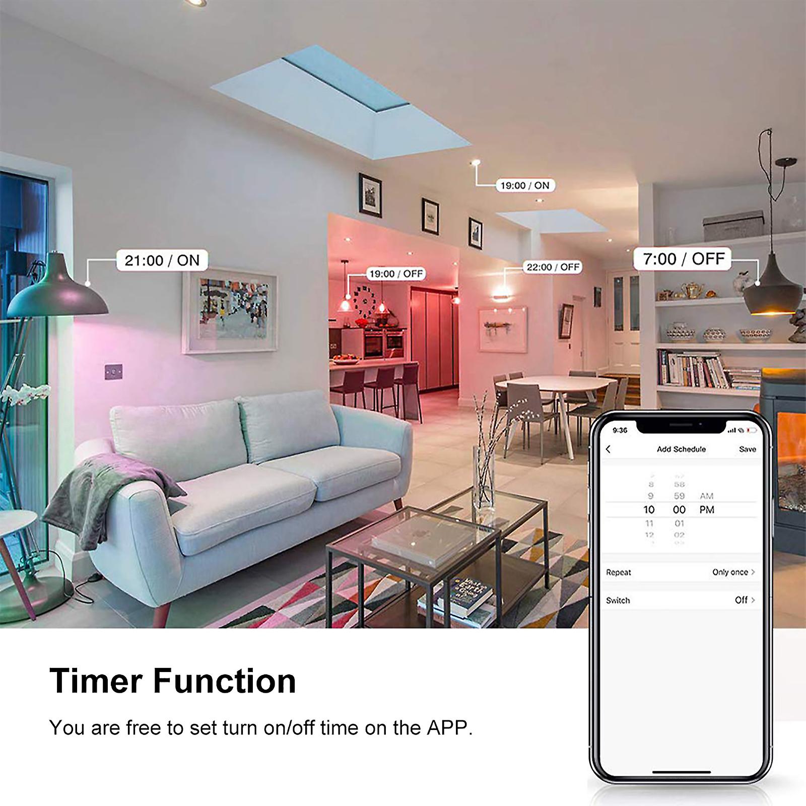 Wifi Smart Bulb Rgb+w+c Led Candle Bulb 5w E14 Dimmable Light Phone App Smartlife/tuya Remote Control Compatible With Alexa Google Home Tmall Elf For