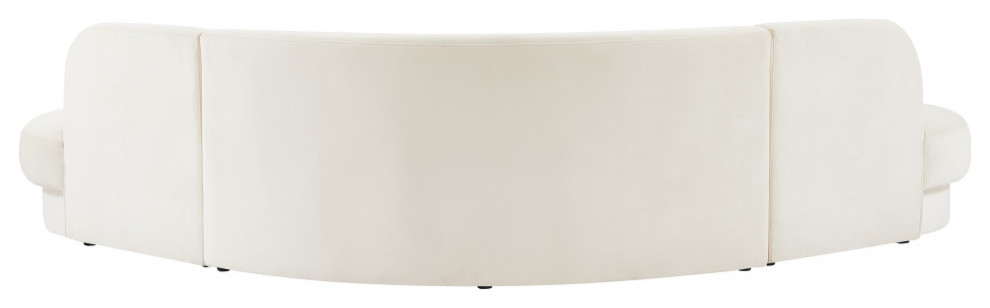 Rosa Velvet Upholstered 3 Piece Sectional   Contemporary   Sectional Sofas   by Meridian Furniture  Houzz