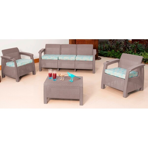 MQ FERRARA 4Piece Elegance Furniture Set with Luxury Seat Cushions