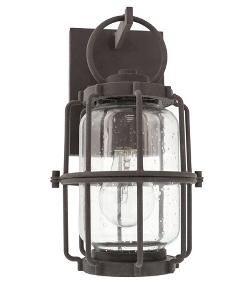 Montview 12"H 1-Light Outdoor Wall Light Lantern by Kichler Weathered Zinc Finish