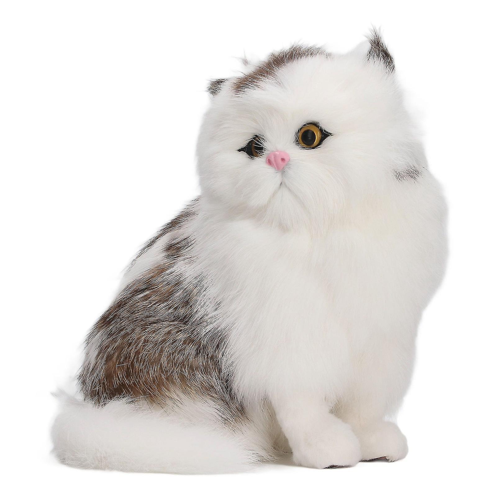 Realistic Cat Model Bright Eyes Home Decoration High Simulation Cute Plush Cat Animal Model Colorful