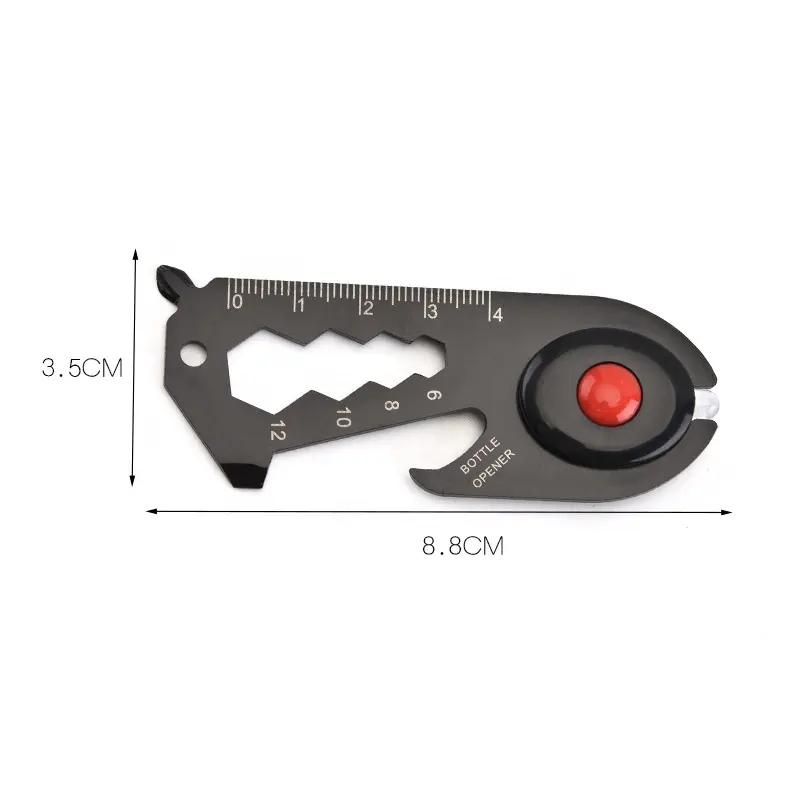 Hot Sale Stainless Steel EDC Tools Outdoor Hiking Hunting Wrench Survival Tools with Flashlight