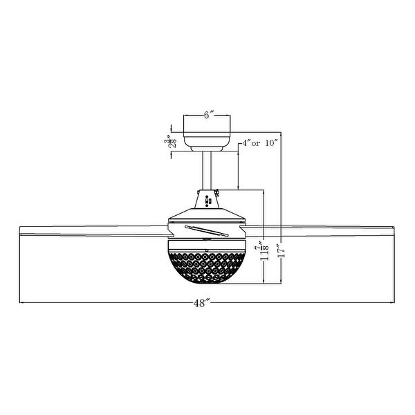 48-inch Crystal Fandelier Chrome 4-Blades Ceiling Fan with Remote - 48-in Shopping - The Best Deals on Ceiling Fans | 31568510