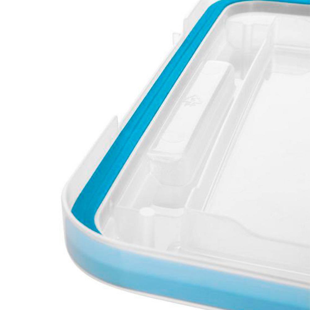 Sterilite 54 Qt. Plastic Stackable Storage Bin with Gasket Latch Lid Clear (4-Pack) 4 x 19344304