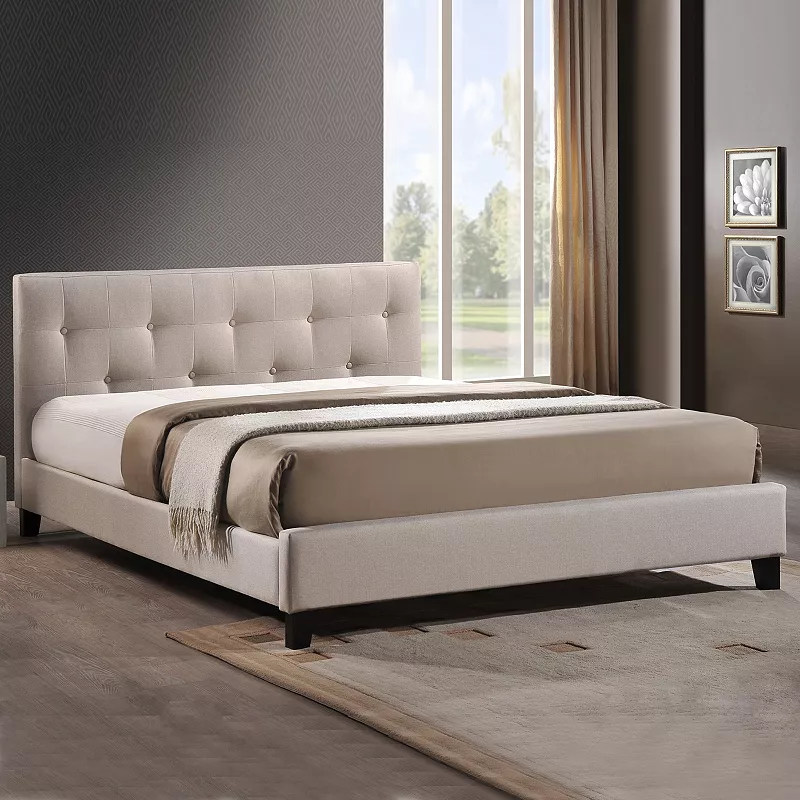 Baxton Studio Annette Upholstered Headboard Modern Bed