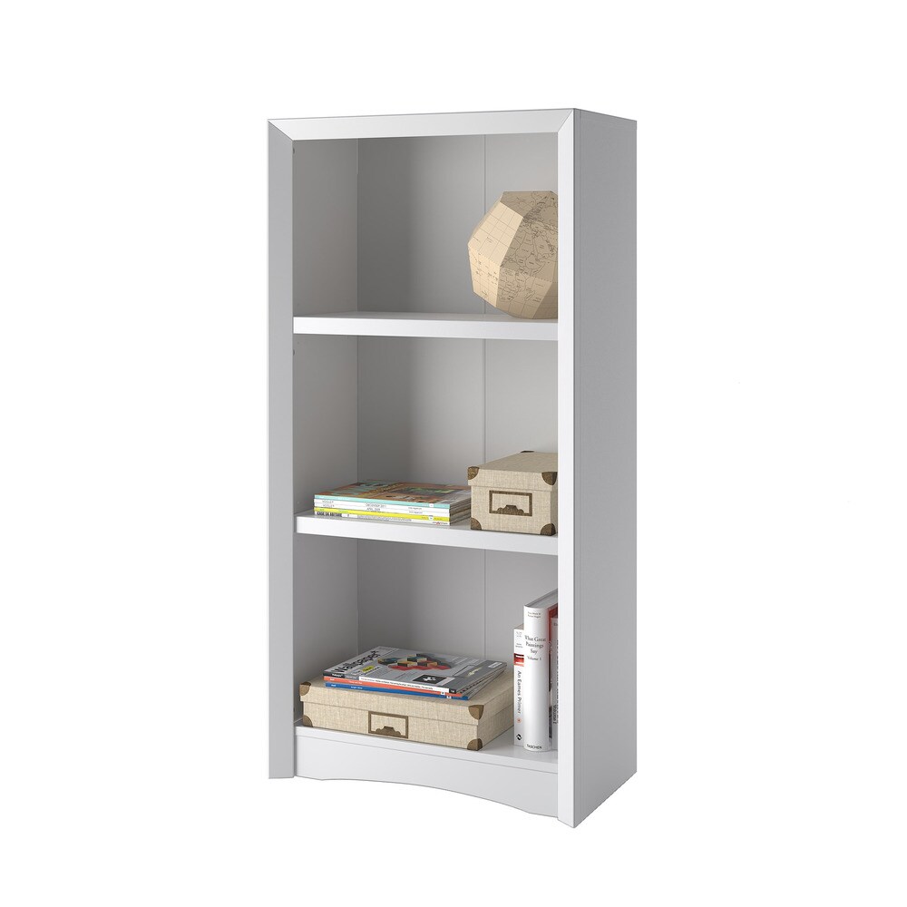 Quadra 47 inch Tall Adjustable Bookcase with Faux Woodgrain Finish