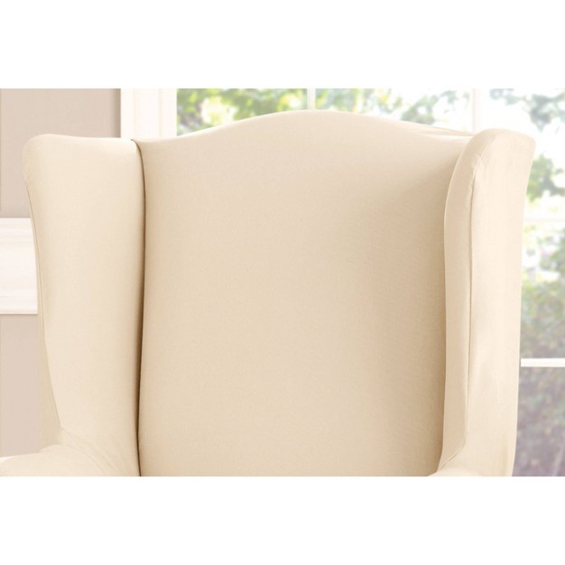 Duck Wing Chair Slipcover Natural Sure Fit